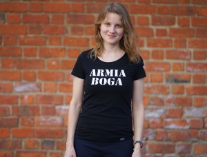 Koszulka damska czarna Armia Boga